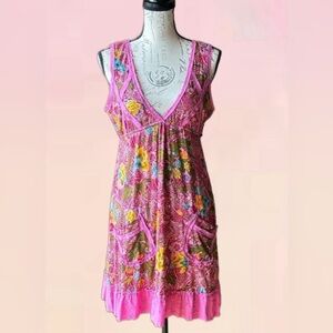 Free People Multicolor Floral Mini Dress